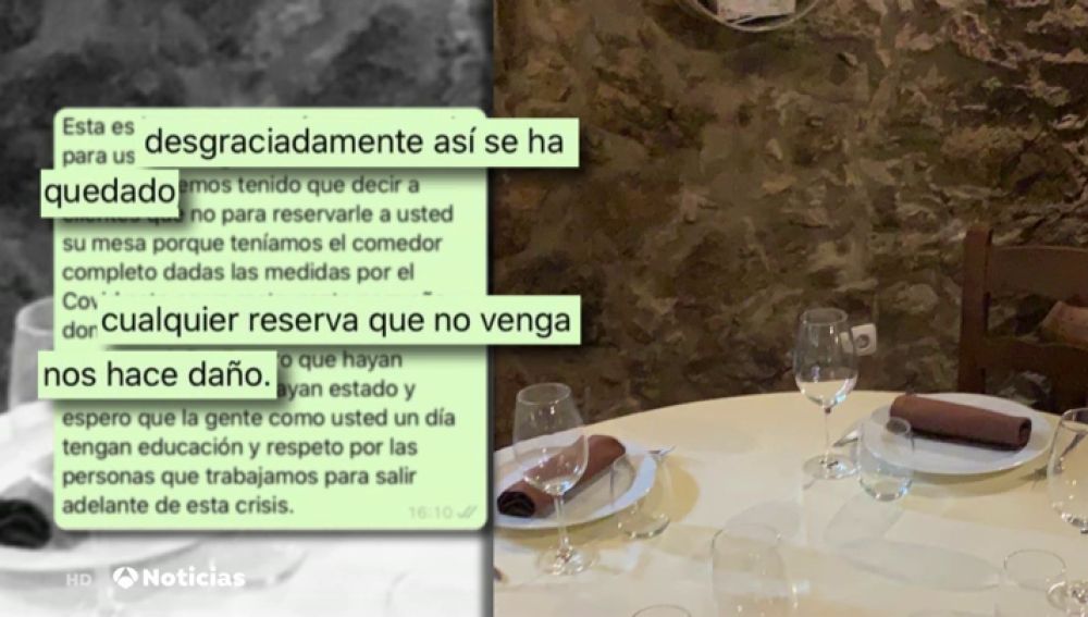 El enfado de un restaurante en Segovia con 4 clientes que le dieron plantón: "Espero que un día tenga educación y respeto"