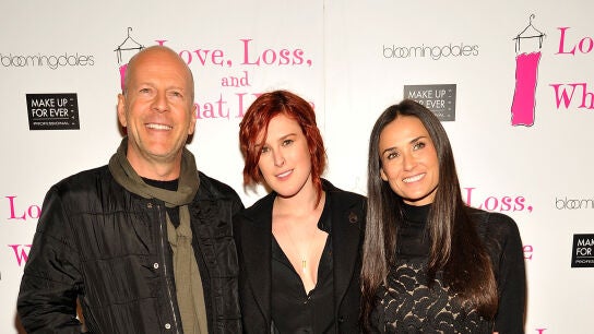 Demi Moore y Bruce Willis con su hija Rumer Willis