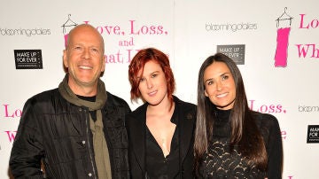Demi Moore y Bruce Willis con su hija Rumer Willis