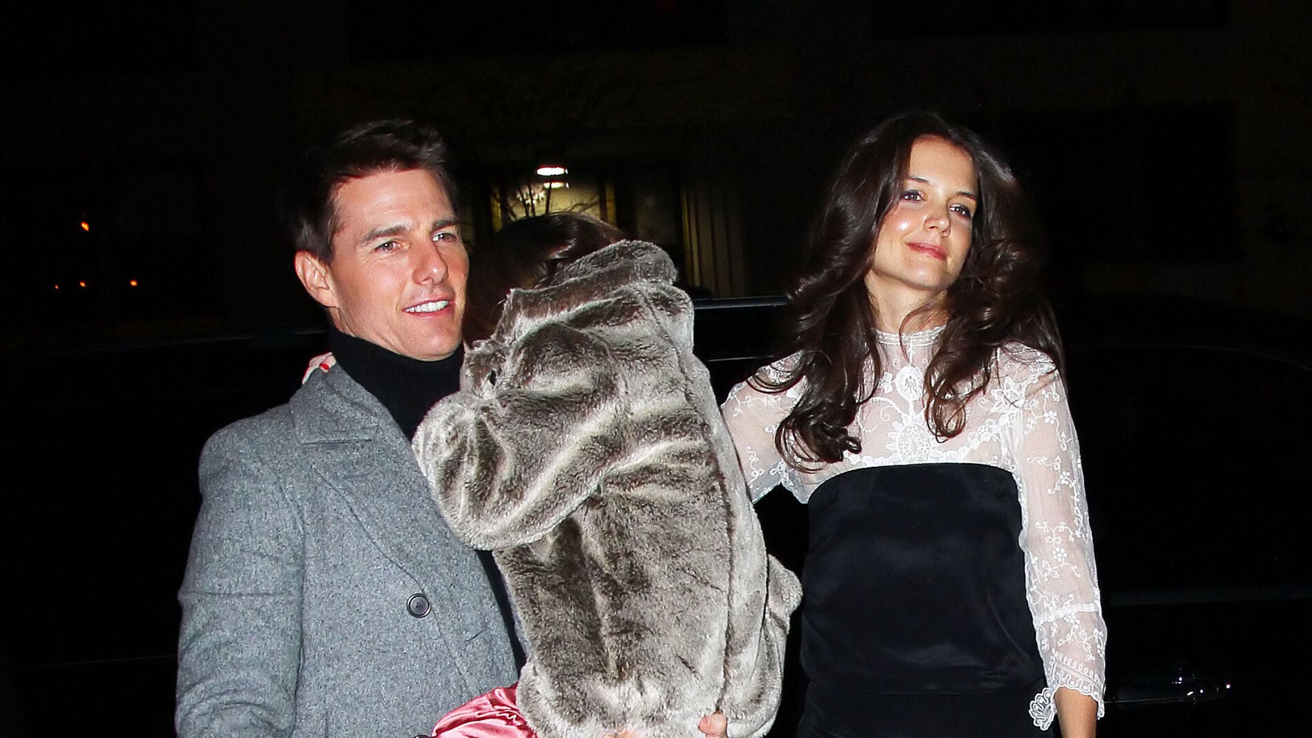 Tom Cruise y Katie Holmes con su hija Suri Cruise