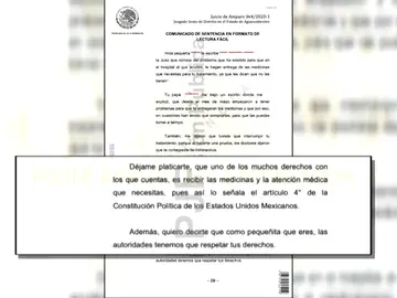 Tras denegarle el tratamiento oncológico la jueza le da la razón y además le escribe una carta Tras denegarle el tratamiento oncológico la jueza le da la razón y además le escribe una carta