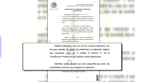 Tras denegarle el tratamiento oncológico la jueza le da la razón y además le escribe una carta Tras denegarle el tratamiento oncológico la jueza le da la razón y además le escribe una carta
