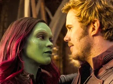Zoe Saldana y Chris Pratt como Gamora y Star-Lord en 'Guardianes de la Galaxia' Zoe Saldana y Chris Pratt como Gamora y Star-Lord en 'Guardianes de la Galaxia'