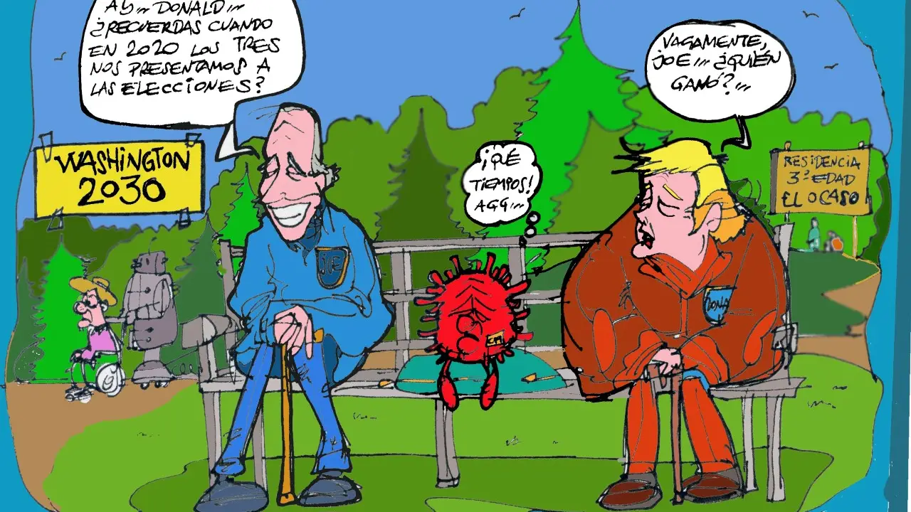 Donald Trump y Joe Biden, en la viñeta de Alfredo Boto-Hervás Donald Trump y Joe Biden, en la viñeta de Alfredo Boto-Hervás