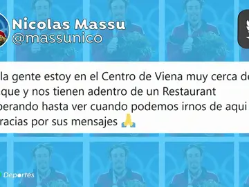 El dramático relato del extenista Nicolás Massú de los atentados de Viena: "Estuvimos ocho horas encerrados en un restaurante" El dramático relato del extenista Nicolás Massú de los atentados de Viena: "Estuvimos ocho horas encerrados en un restaurante"