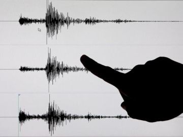 Imagen de archivo de un terremoto en un sismógrafo 