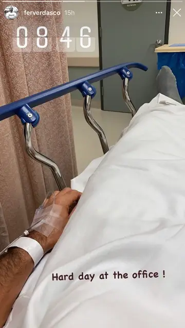 Fernando Verdasco tumbado en la camilla del hospital PREOCUPA A SUS SEGUIDORES