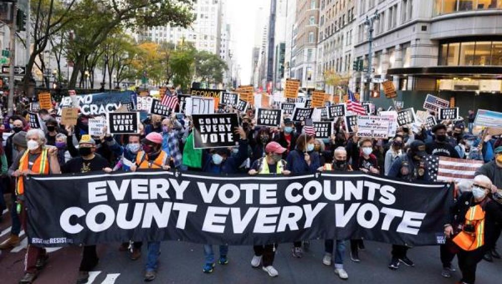 Imagen de las protestas en Nueva York