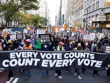 Imagen de las protestas en Nueva York
