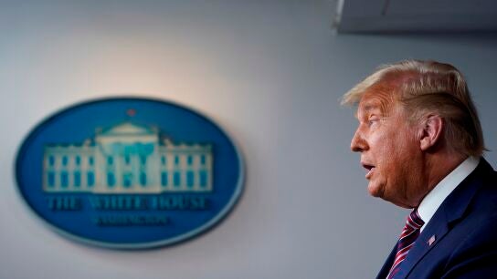 Donald Trump durante una comparecencia en la Casa Blanca