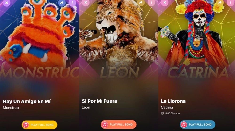 'Mask Singer' en Shazam
