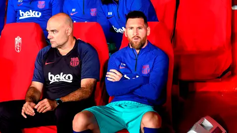 Messi, en el banquillo Messi, en el banquillo