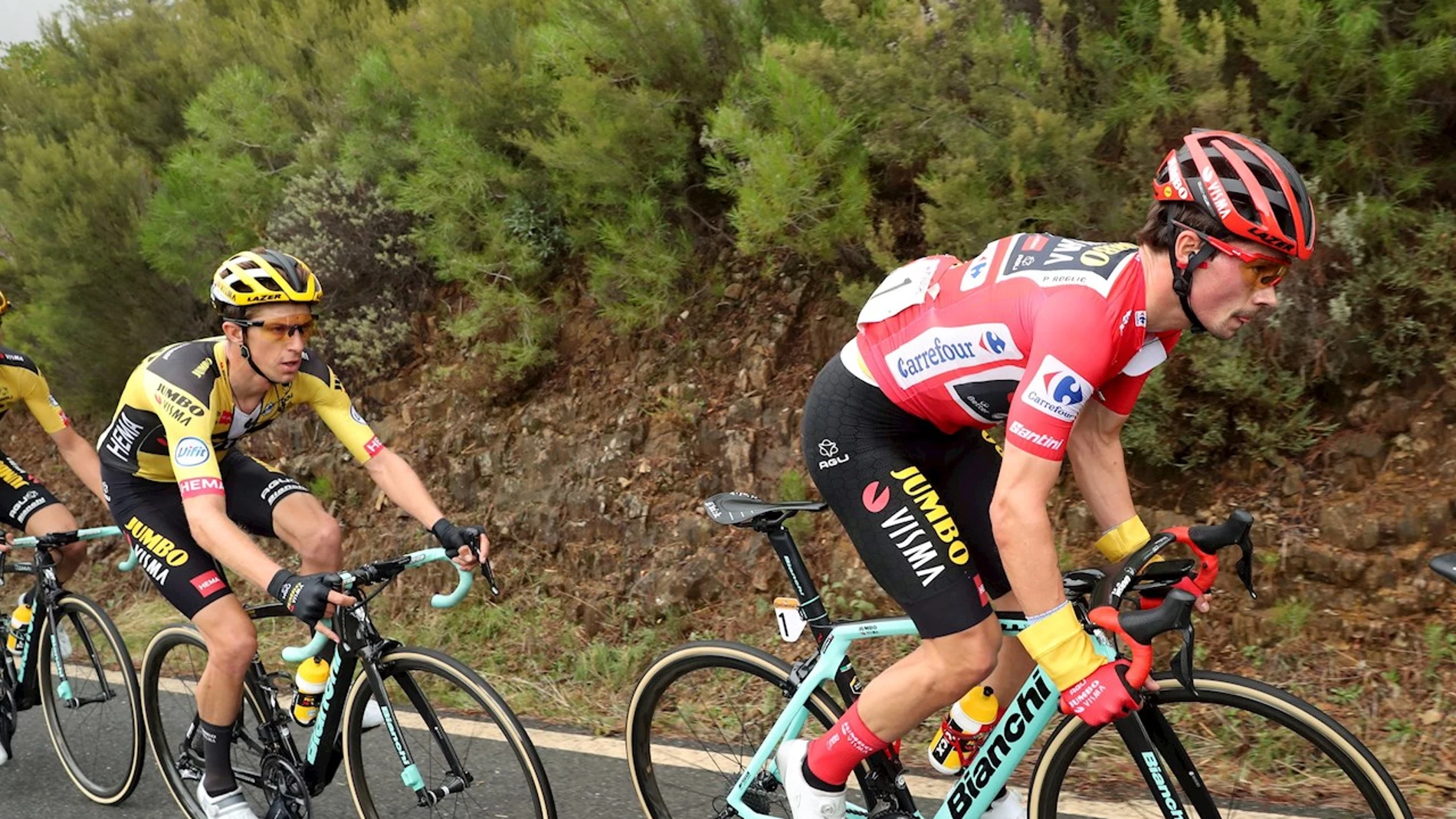 Roglic, en una etapa de la Vuelta a España Roglic, en una etapa de la Vuelta a España
