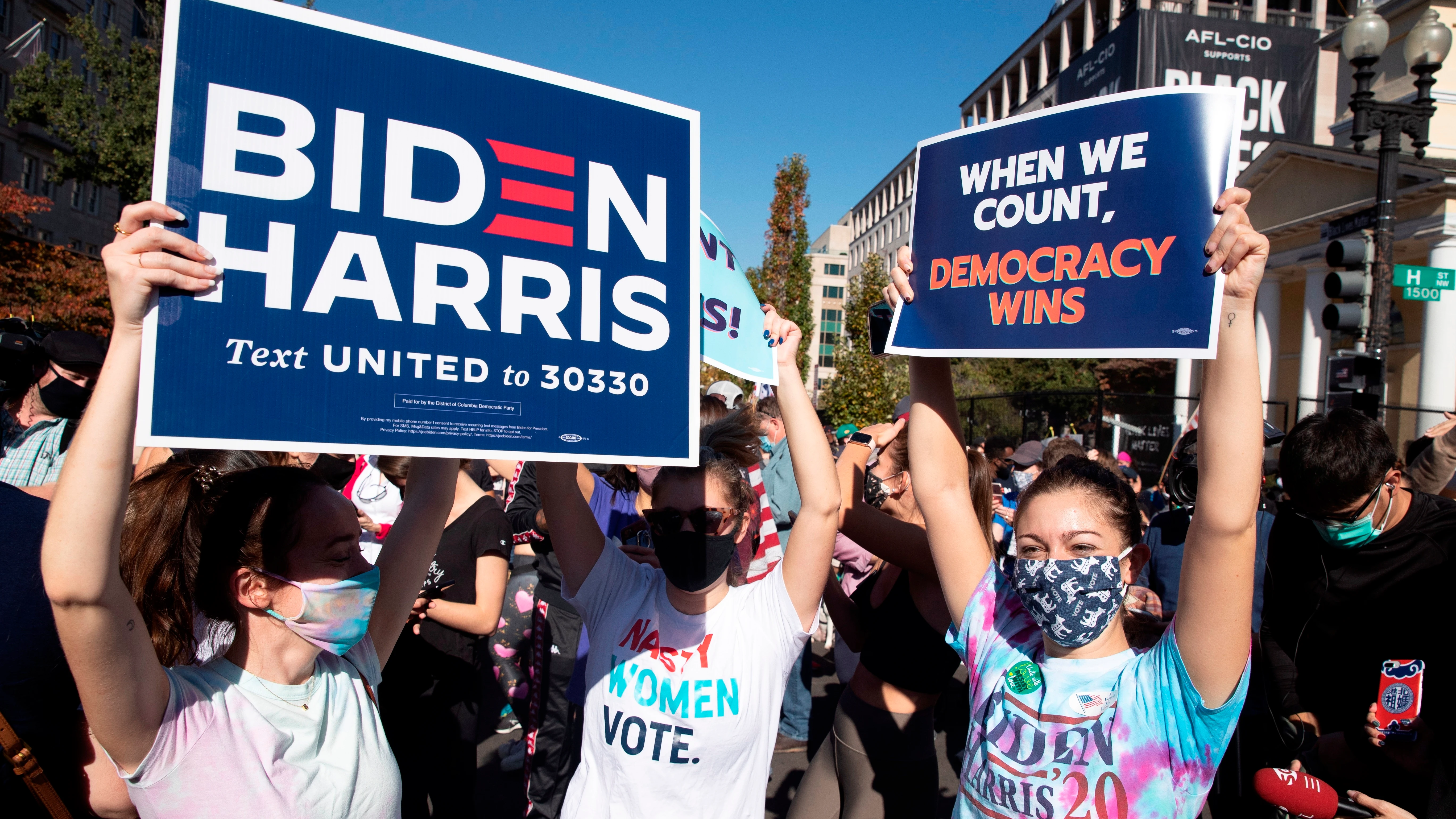 Seguidores de Biden en Estados Unidos