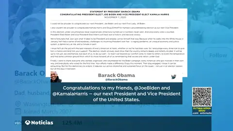 Barack Obama, Hillary Clinton, Angela Merkel, Boris Johnson, todas las reacciones a la victoria de Joe Biden en EEUU Barack Obama, Hillary Clinton, Angela Merkel, Boris Johnson, todas las reacciones a la victoria de Joe Biden en EEUU