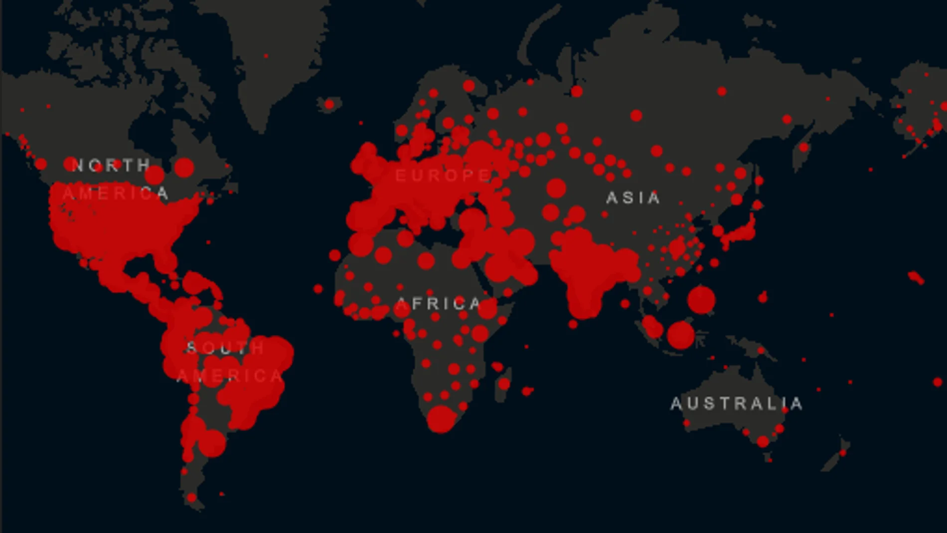 Mapa de contagios por coronavirus Mapa de contagios por coronavirus