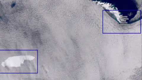 Un iceberg pone amenaza la vida silvestre la isla Georgia del Sur Georgia del Sur