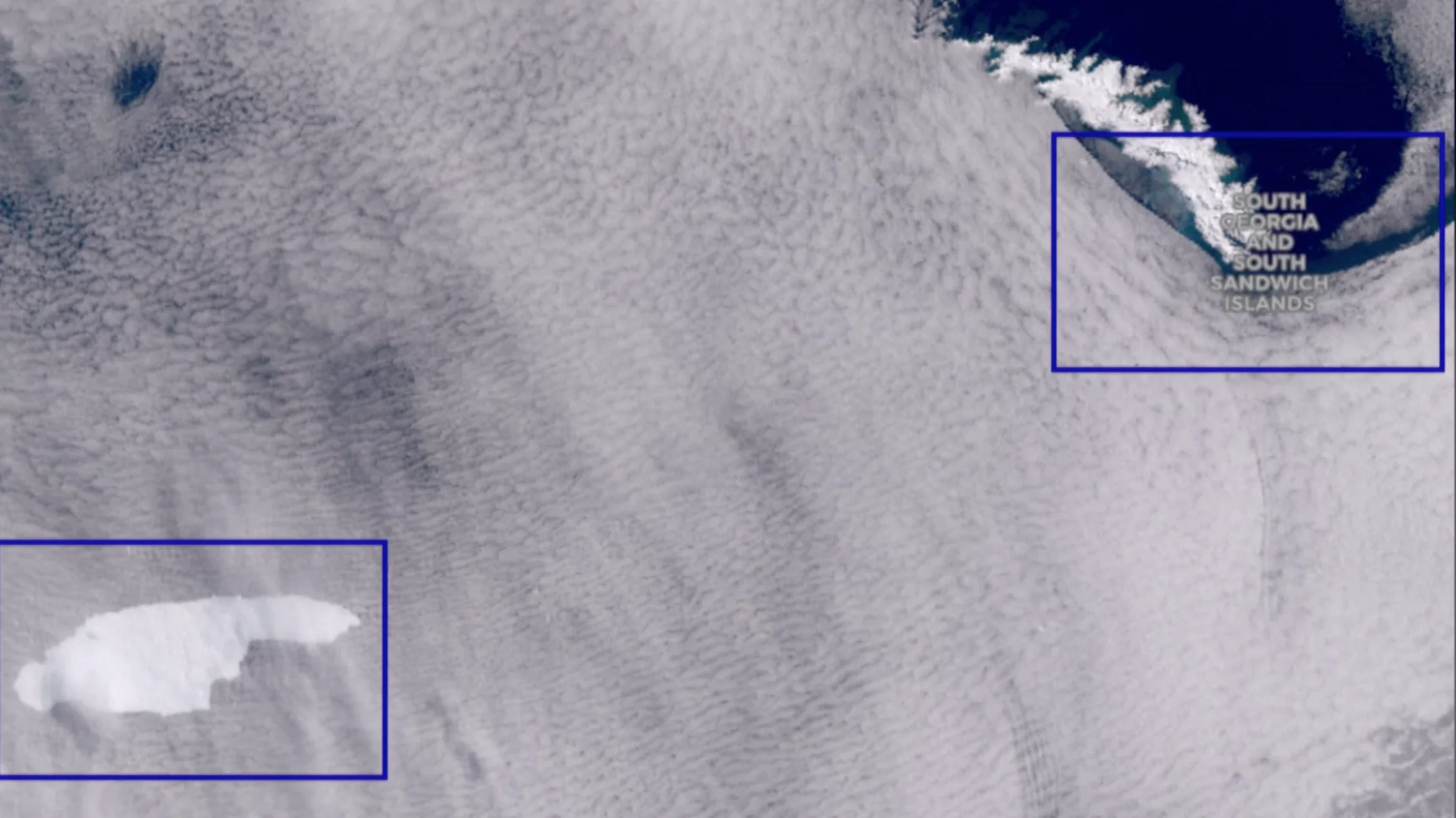 Un iceberg pone amenaza la vida silvestre la isla Georgia del Sur Georgia del Sur