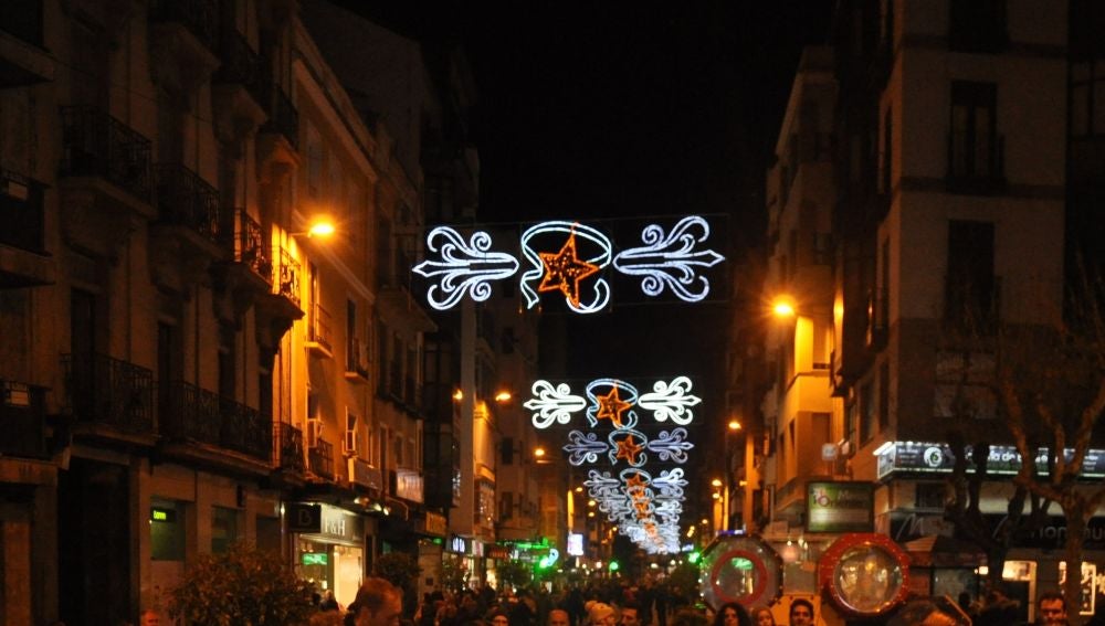 Luces de Navidad en el centro de Cuenca