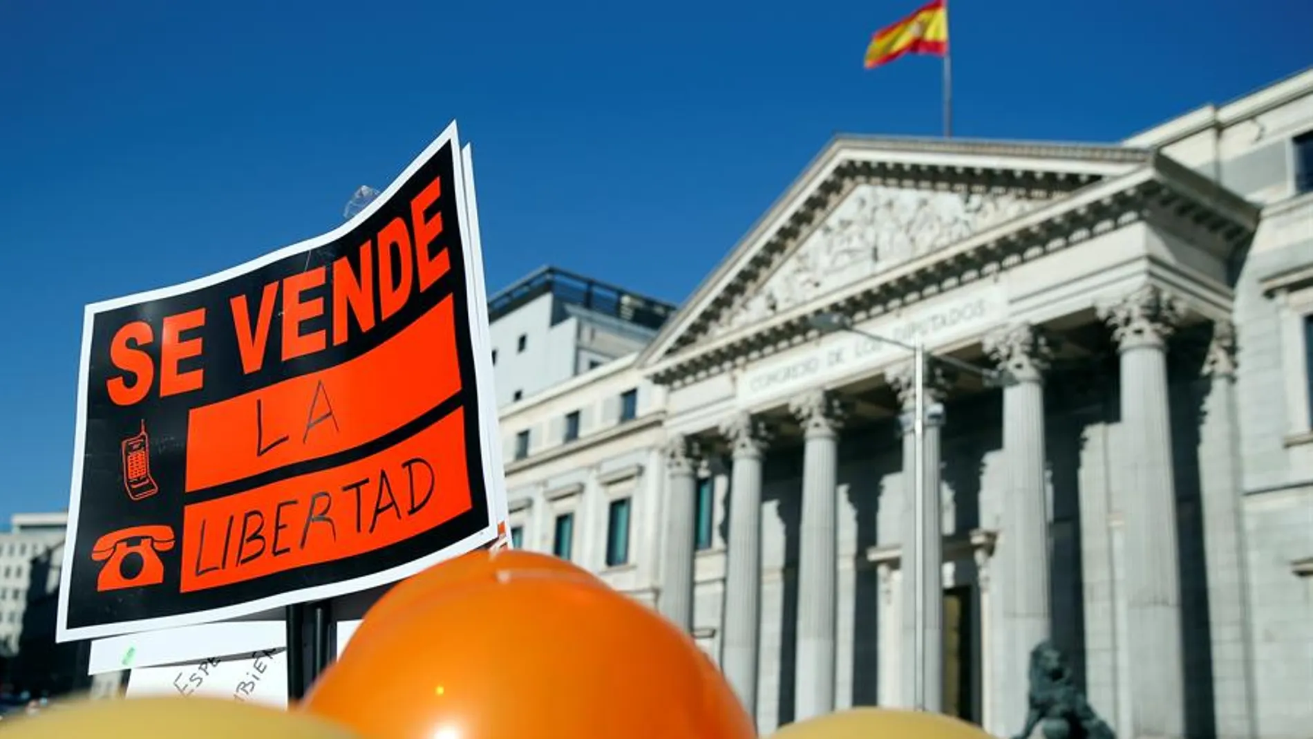 Protesta contra la 'Ley Celaá' frente al Congreso Protesta contra la 'Ley Celaá' frente al Congreso