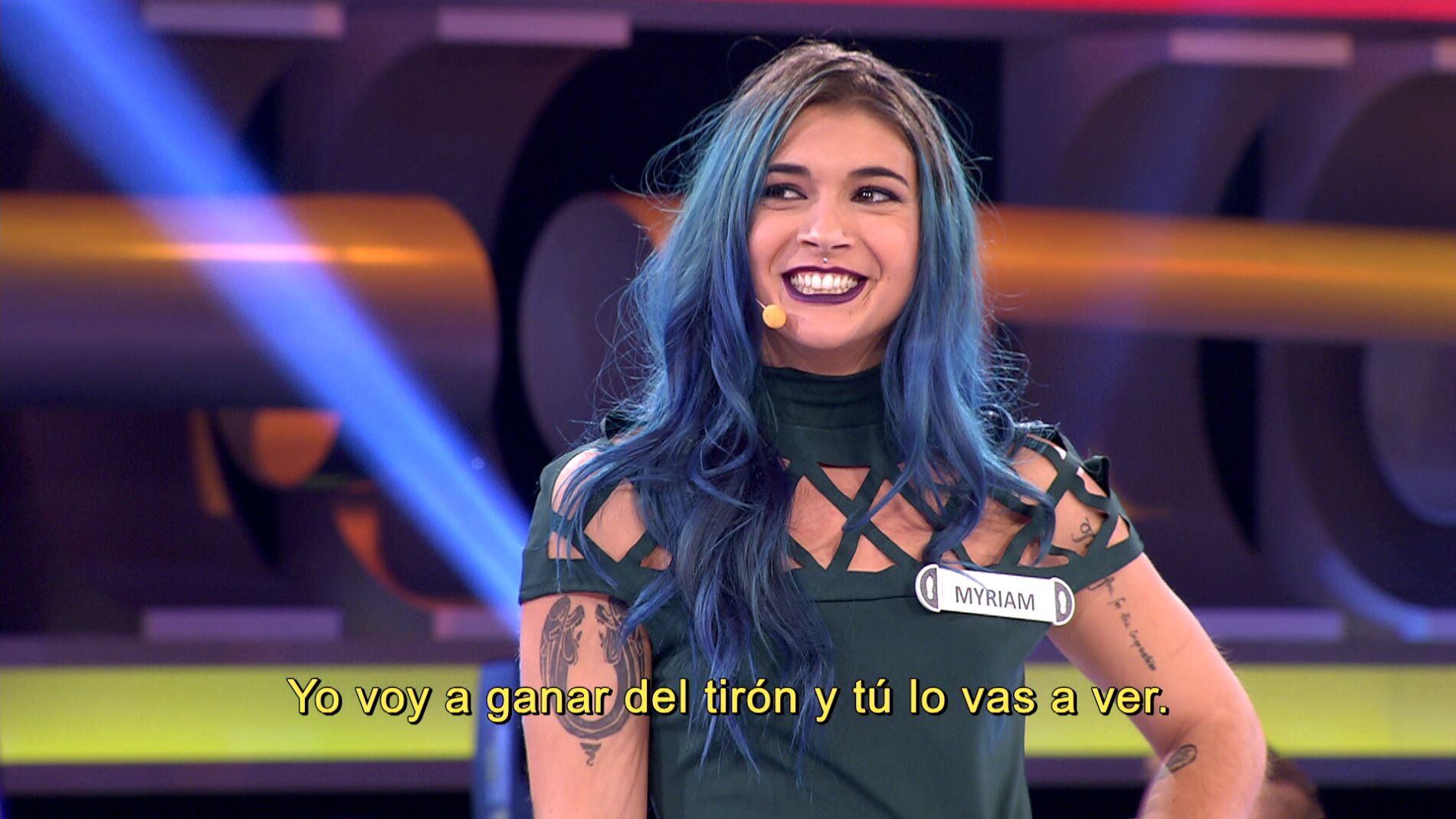 Myriam aspira a ser 'El rey le&oacute;n' y lo dice cantando en el programa 2.000 de '&iexcl;Ahora caigo!'