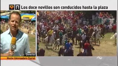 Soria vive el encierro de la Saca uno de los más peligrosos de España