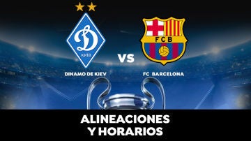 Dinamo Kiev - Barcelona: Alineaciones, horario y dónde ver el partido de hoy de la Champions League en directo