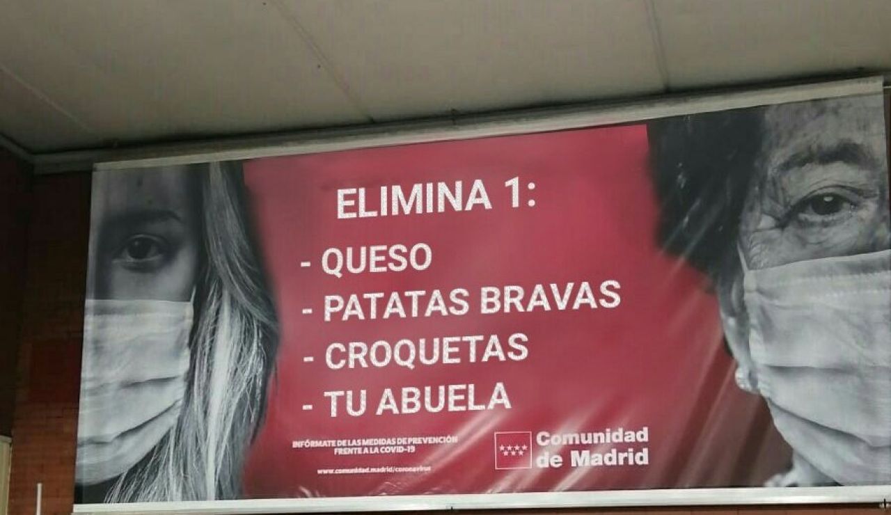 Cartel falso sobre la campaña de la comunidad de Madrid Cartel falso sobre la campaña de la comunidad de Madrid