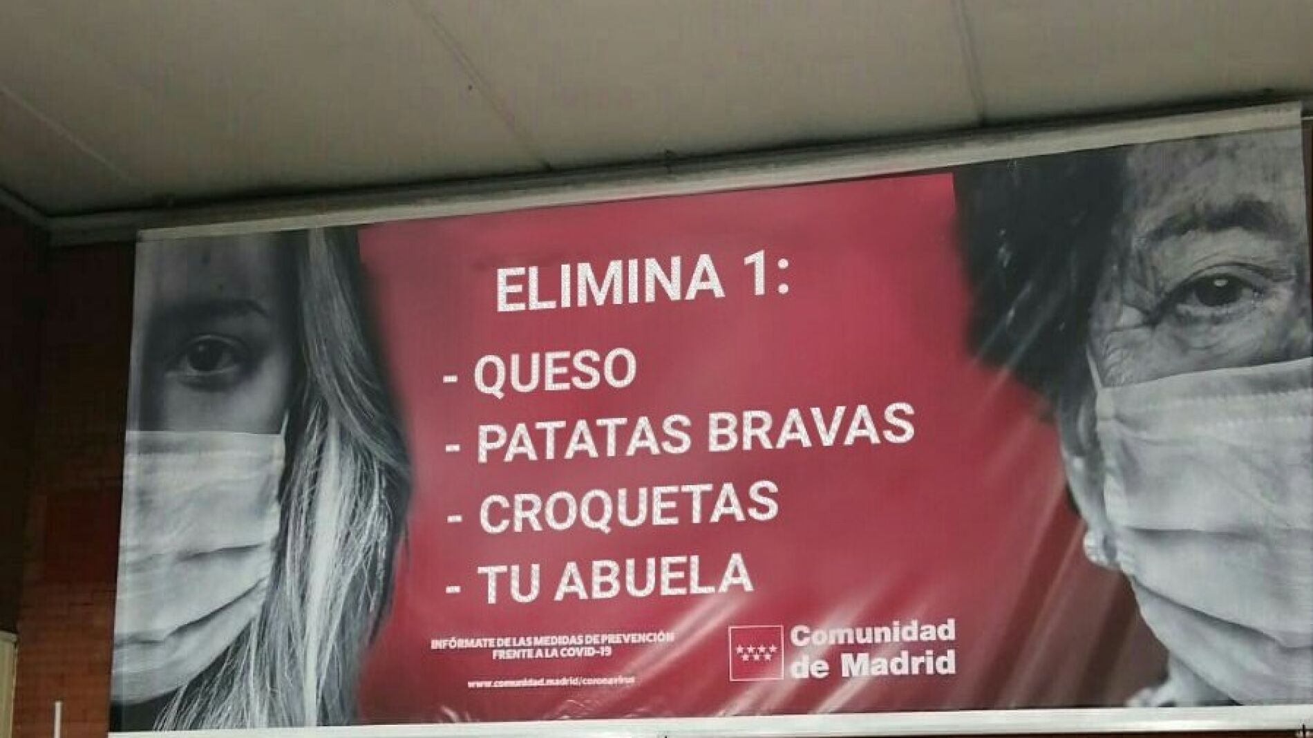 Cartel falso sobre la campa&ntilde;a de la comunidad de Madrid