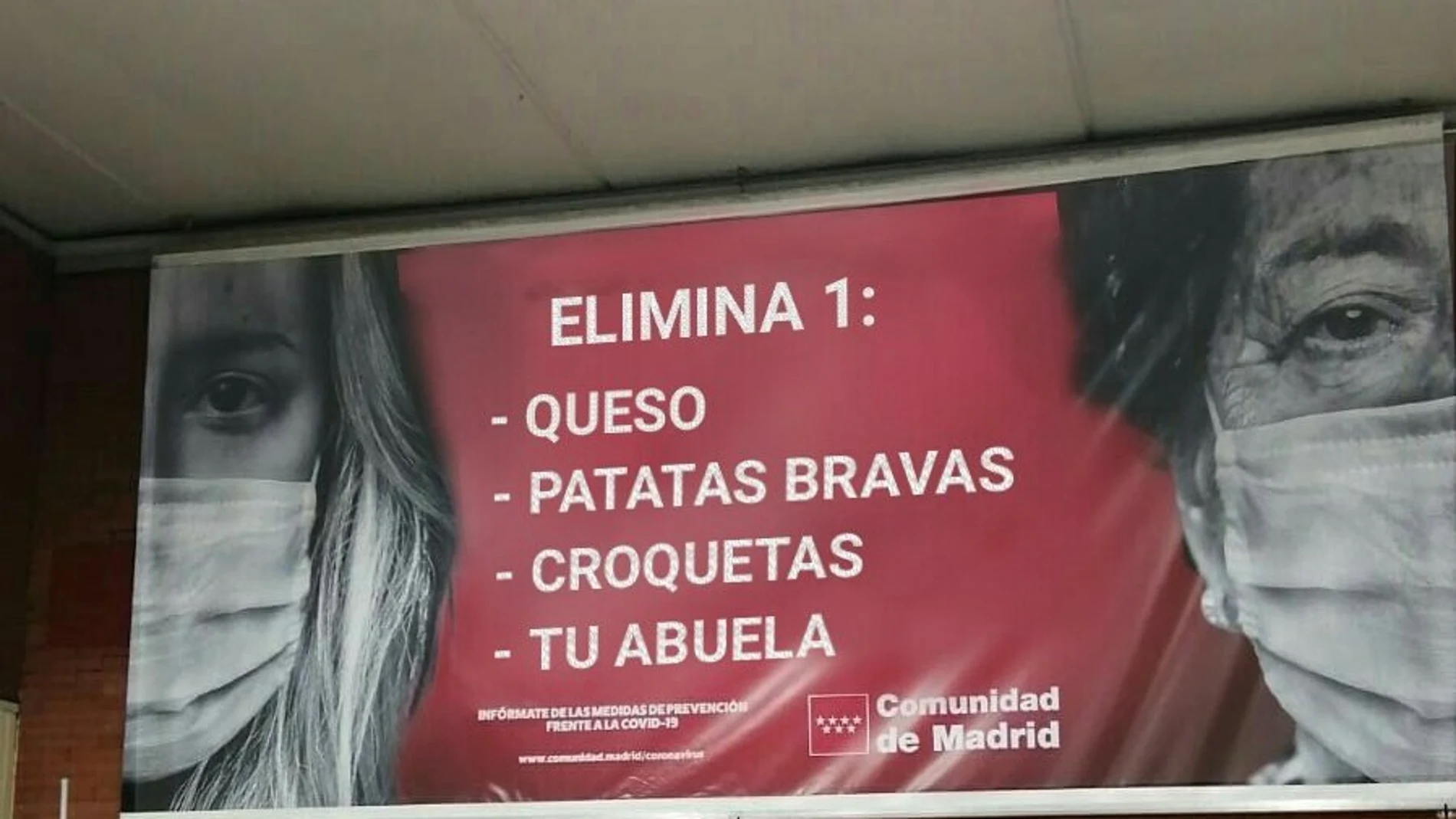 Cartel falso sobre la campaña de la comunidad de Madrid