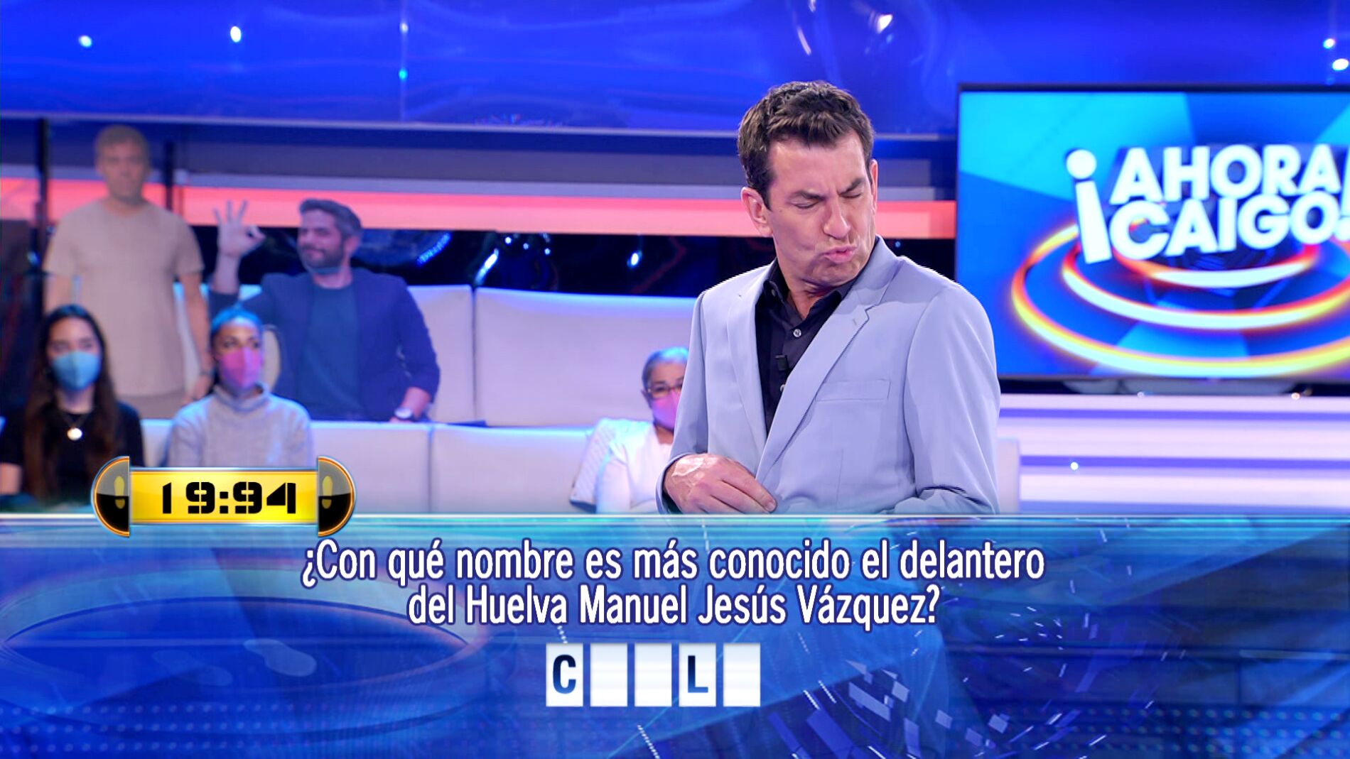 &iexcl;Nuevo fallo hilarante con el f&uacute;tbol! El genial apodo que dos concursantes atribuyen a un delantero en '&iexcl;Ahora caigo!'