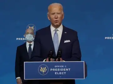 Joe Biden durante la presentación de algunos de los miembros del Gabinete de su futuro Gobierno. Joe Biden durante la presentación de algunos de los miembros del Gabinete de su futuro Gobierno.