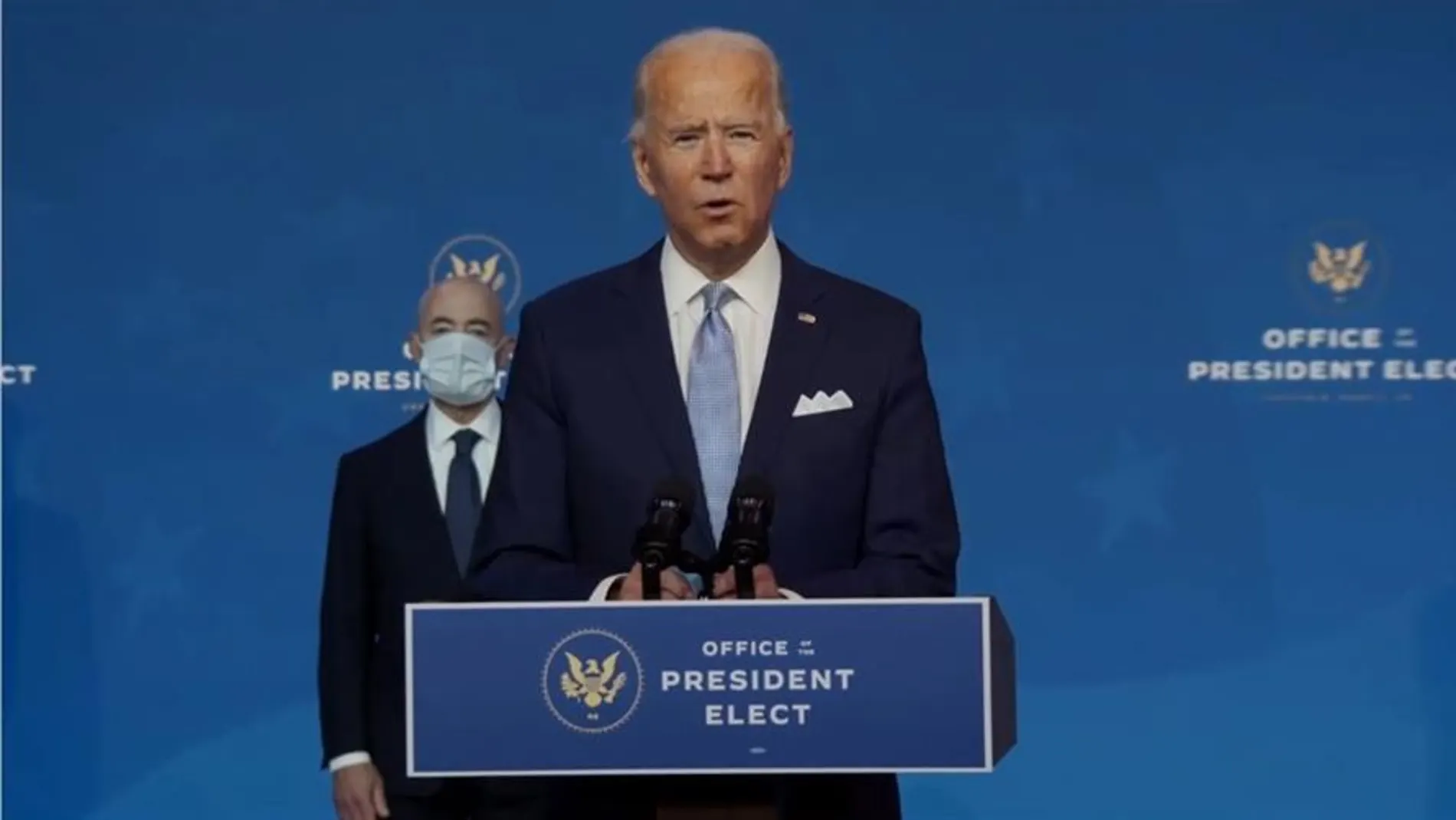 Joe Biden durante la presentación de algunos de los miembros del Gabinete de su futuro Gobierno. Joe Biden durante la presentación de algunos de los miembros del Gabinete de su futuro Gobierno.