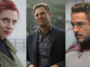 Scarlett Johansson, Mark Ruffalo y Robert Downey Jr. en 'Vengadores: Endgame'