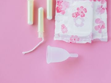 Compresas, tampones y copa menstrual
