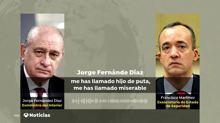 Los tensos audios del careo entre Jorge Fernández Díaz y el que fue su número dos Los tensos audios del careo entre Jorge Fernández Díaz y el que fue su número dos