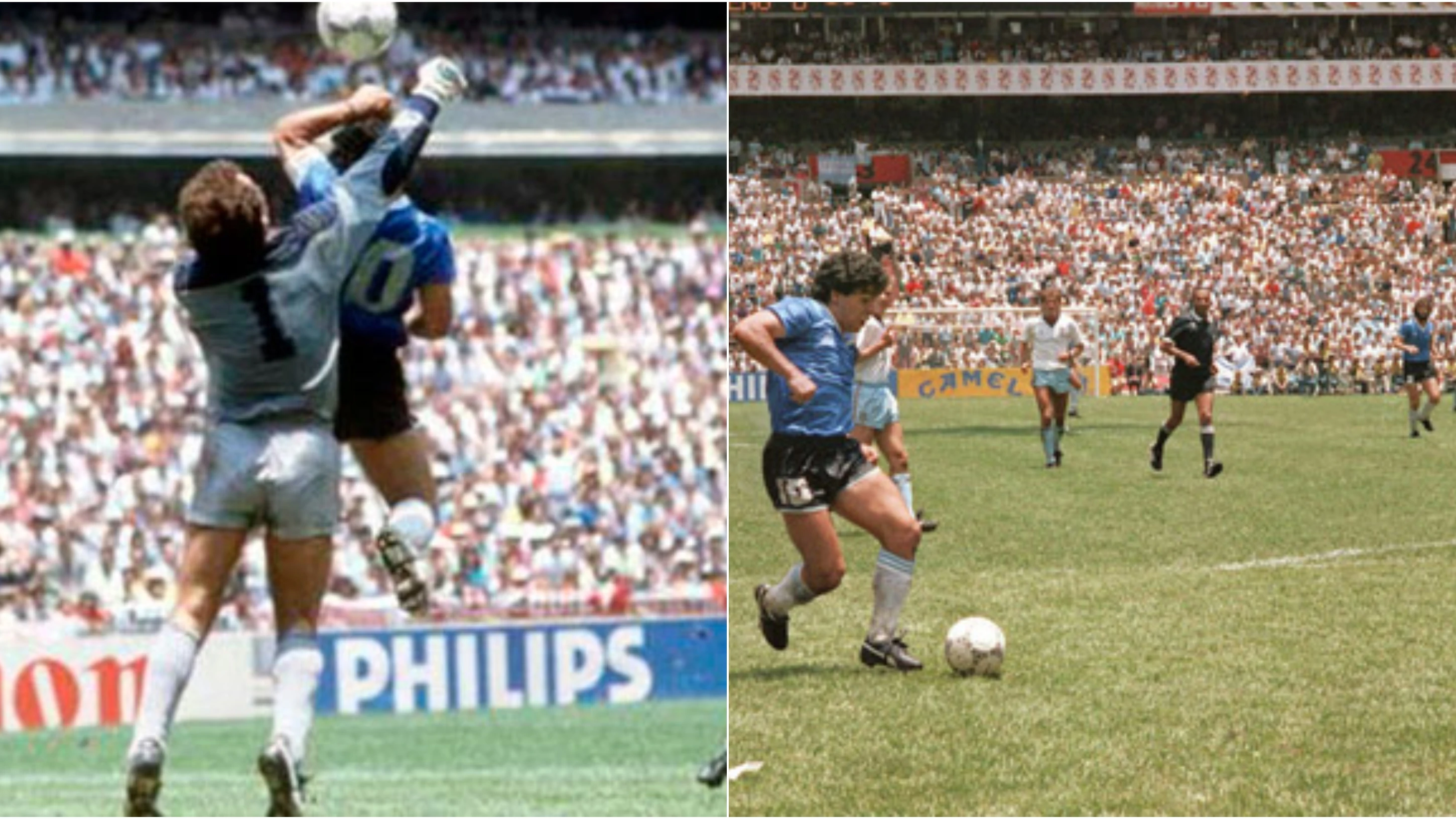 Los dos goles m&aacute;s recordados de Maradona