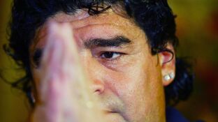 El astro del f&uacute;tbol Diego Maradona.