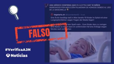 No hay diez niños ingresados en Viena a consecuencia de una infección por las mascarillas contra el coronavirus