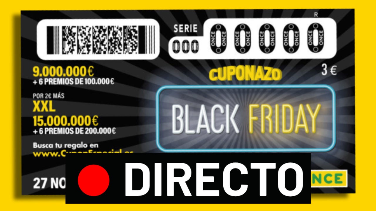 ONCE: Comprobar resultado del sorteo del Cuponazo Black Friday hoy, en directo