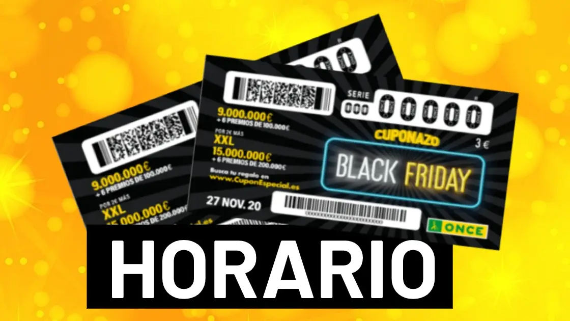 ONCE Cuponazo Black Friday 2020: Horario y dónde ver el sorteo de hoy 27 de noviembre ONCE Cuponazo Black Friday 2020: Horario y dónde ver el sorteo de hoy 27 de noviembre