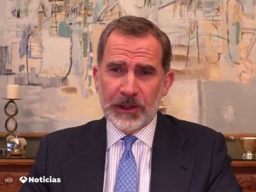 El Rey Felipe VI en videoconferencia por su cuarentena