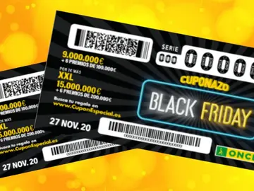 Cuponazo Black Friday ONCE 2020: Premios del sorteo y probabilidades Cuponazo Black Friday ONCE 2020: Premios del sorteo y probabilidades