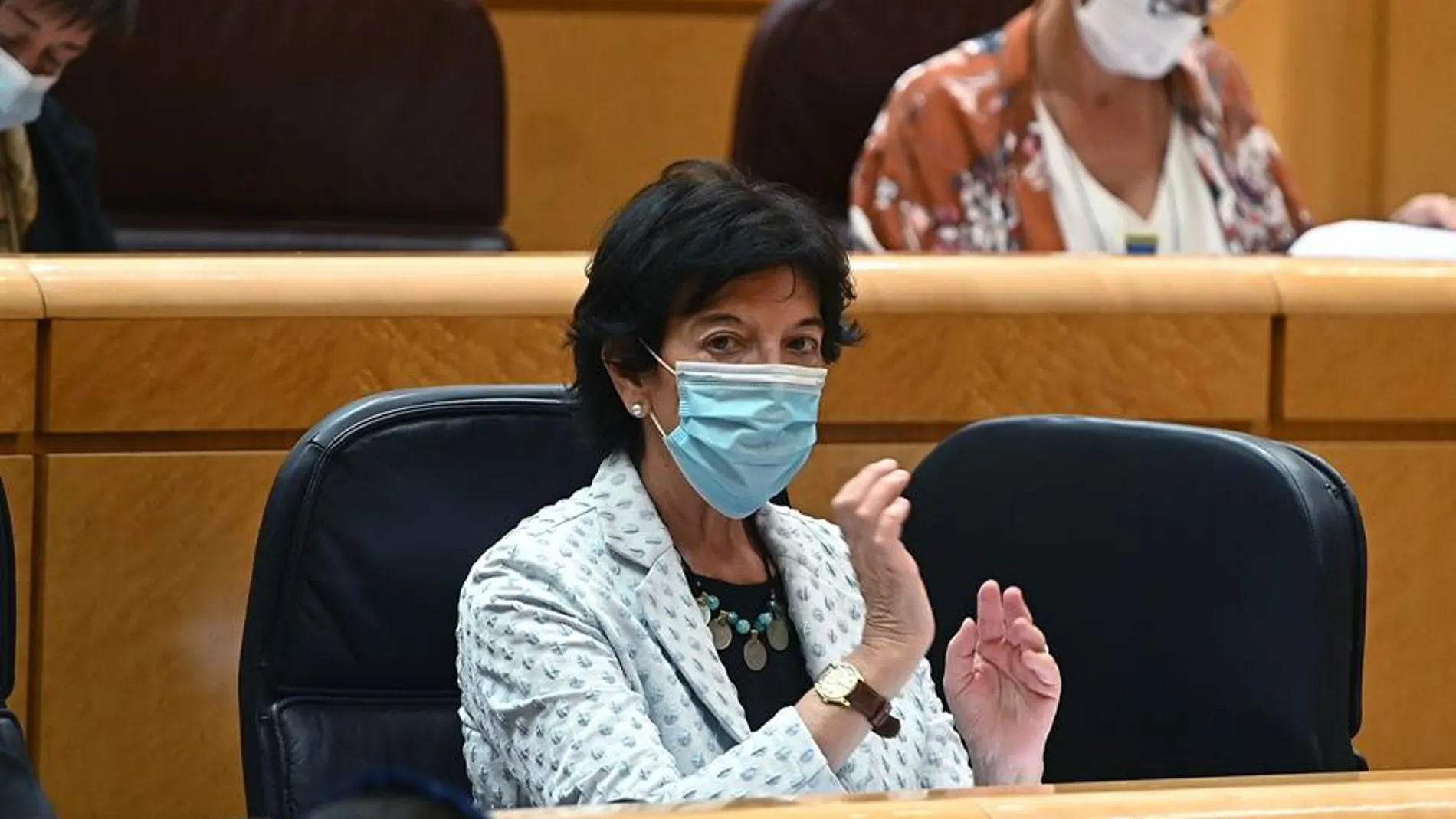 Isabel Celaá, en el Senado. Isabel Celaá, en el Senado.