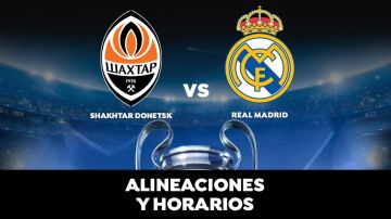 Shakhtar Donetsk - Real Madrid: Horario, alineaciones y dónde ver el partido de Champions League en direct