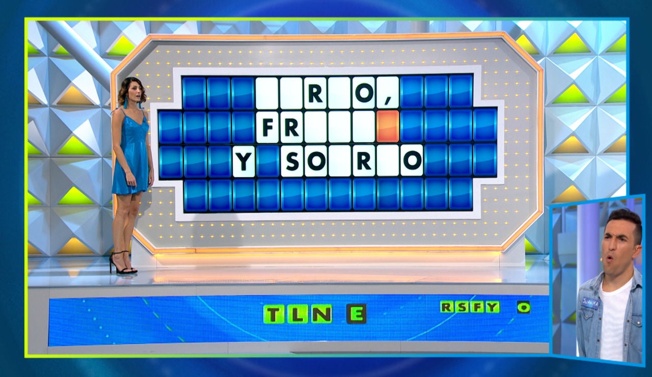 La mala suerte de un concursante de ‘La ruleta de la suerte’ en el panel final: solo acierta una letra La mala suerte de un concursante de ‘La ruleta de la suerte’ en el panel final: solo acierta una letra