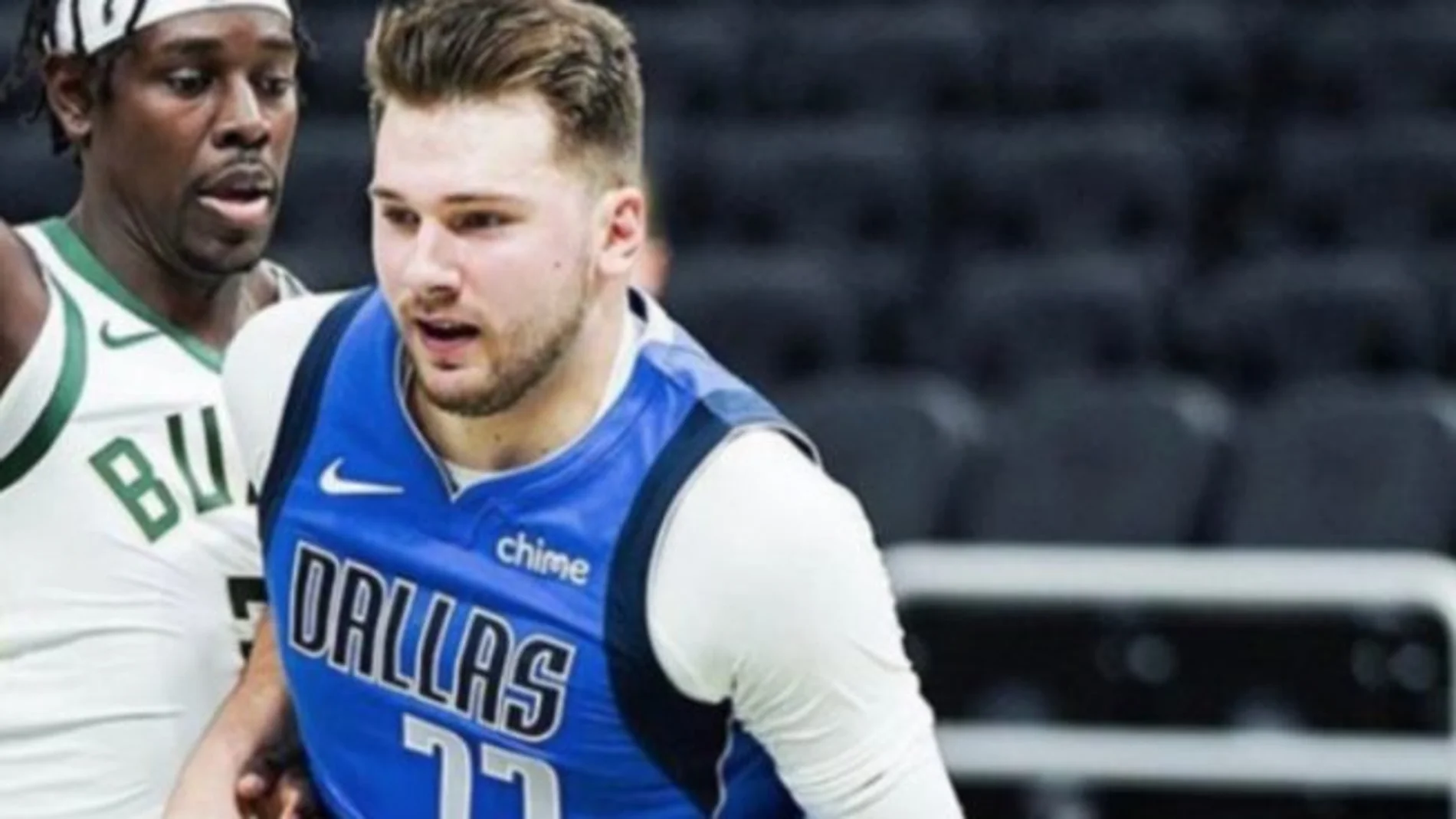 Luka Doncic en el partido contra Milwaukee Buck Luka Doncic en el partido contra Milwaukee Buck