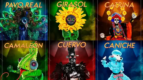 Las seis máscaras de la semifinal de 'Mask singer: adivina quién canta' Las seis máscaras de la semifinal de 'Mask singer: adivina quién canta'