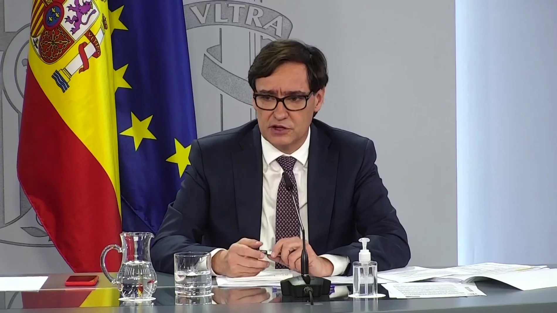El ministro de Sanidad, Salvador Illa, en rueda de prensa El ministro de Sanidad, Salvador Illa, en rueda de prensa