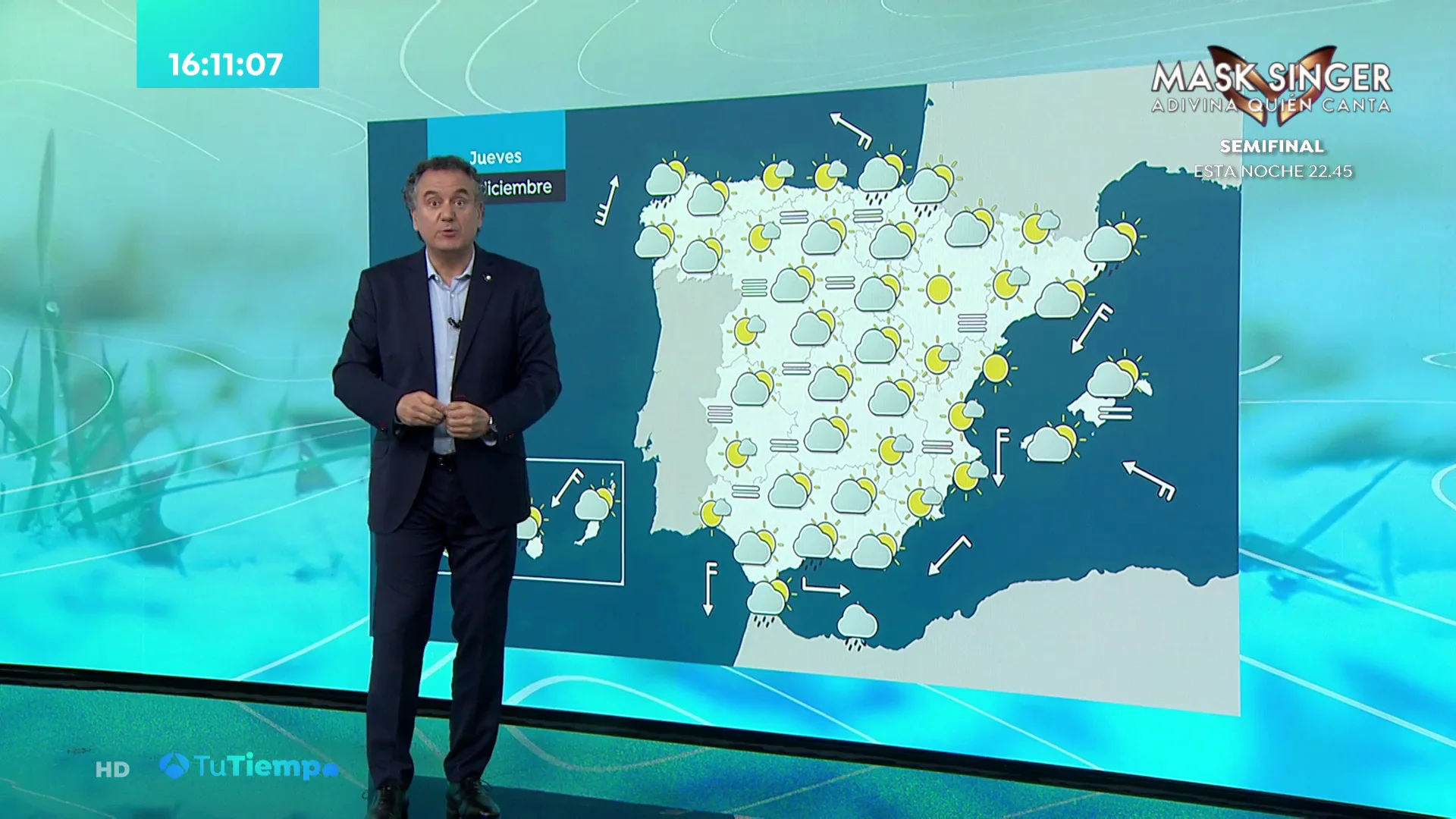 Tu Tiempo (16-12-20) Lluvia fuerte al oeste de Galicia, norte de Extremadura y en el Estrecho